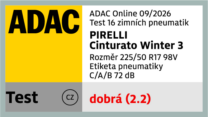 Grafika k výsledkům testů z newsletteru Pirelli